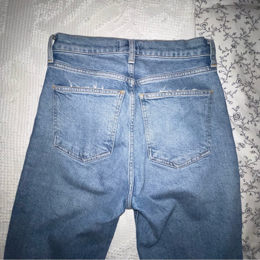 Agolde Wilder Jean Blue Distressed Ripped Women Jeans - Picture 9 of 12